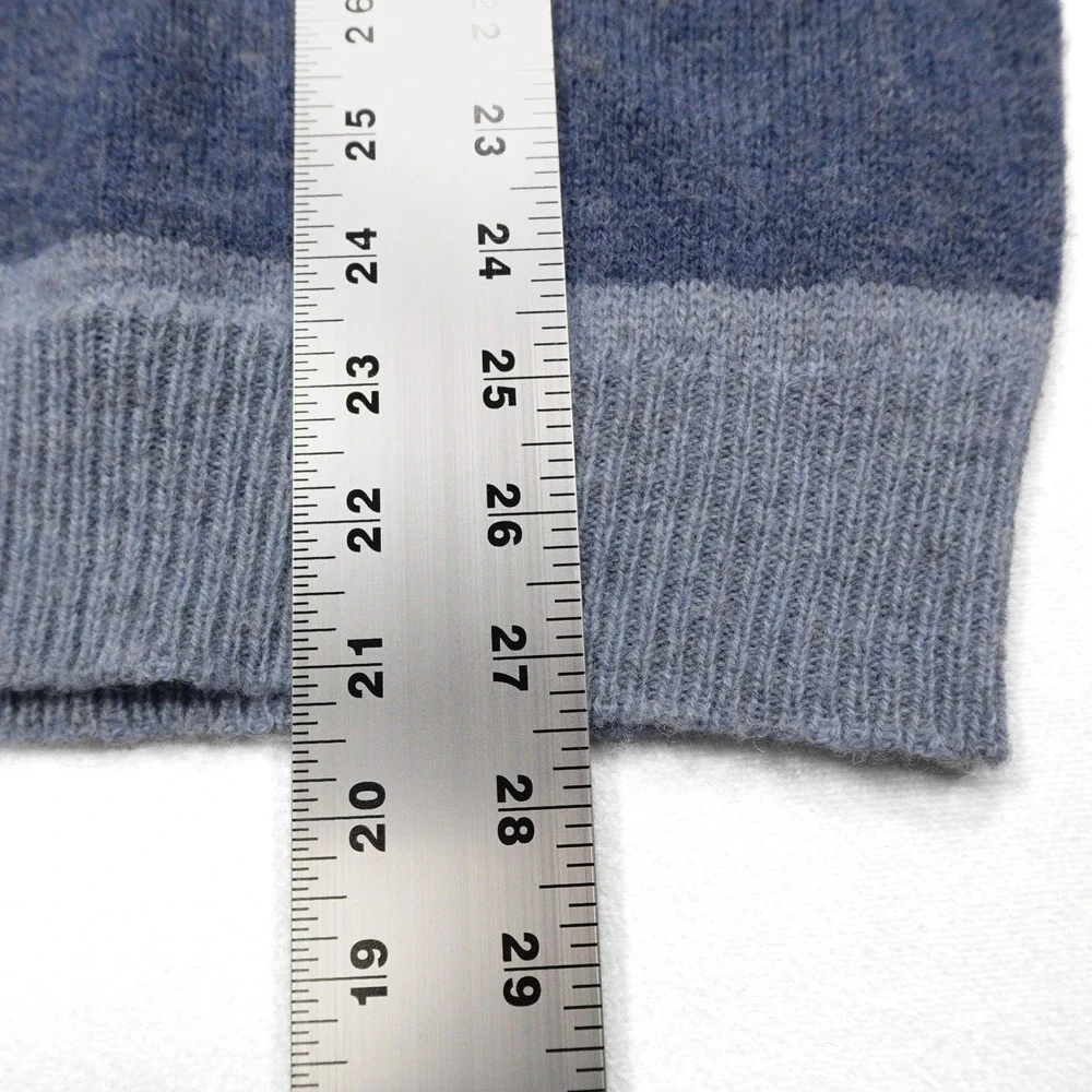 NWOT POLO RALPH LAUREN Men's Size L Blue Striped 100% Wool‎ Rugby Sweater Shirt